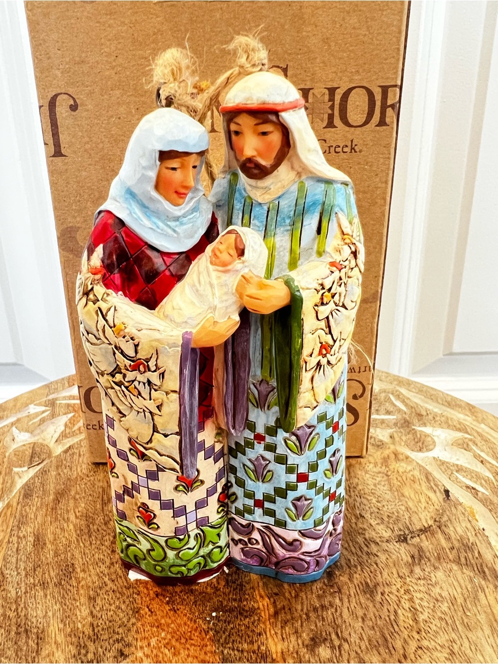Jim Shore Multicolor Hand-Painted Nativity Holy Family Figurine